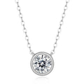 925 Sterling Silver Lab-Grown Diamond Pendant Necklace