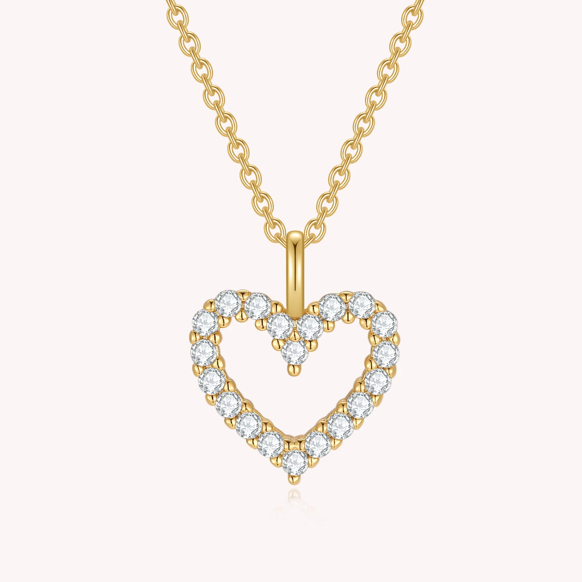 18K Gold Diamond Solitaire Pendant Necklace