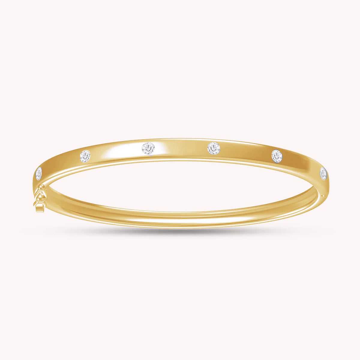 14K Solid Gold Diamond Tennis Bracelet
